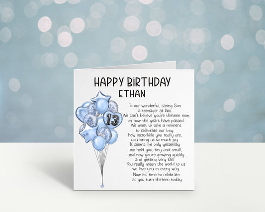 13th Birthday Card, 13th Birthday Card For Son, Gamer Card For Grandson, Teenager Card, Great Nephew 13th Birthday Card, Personalised Card