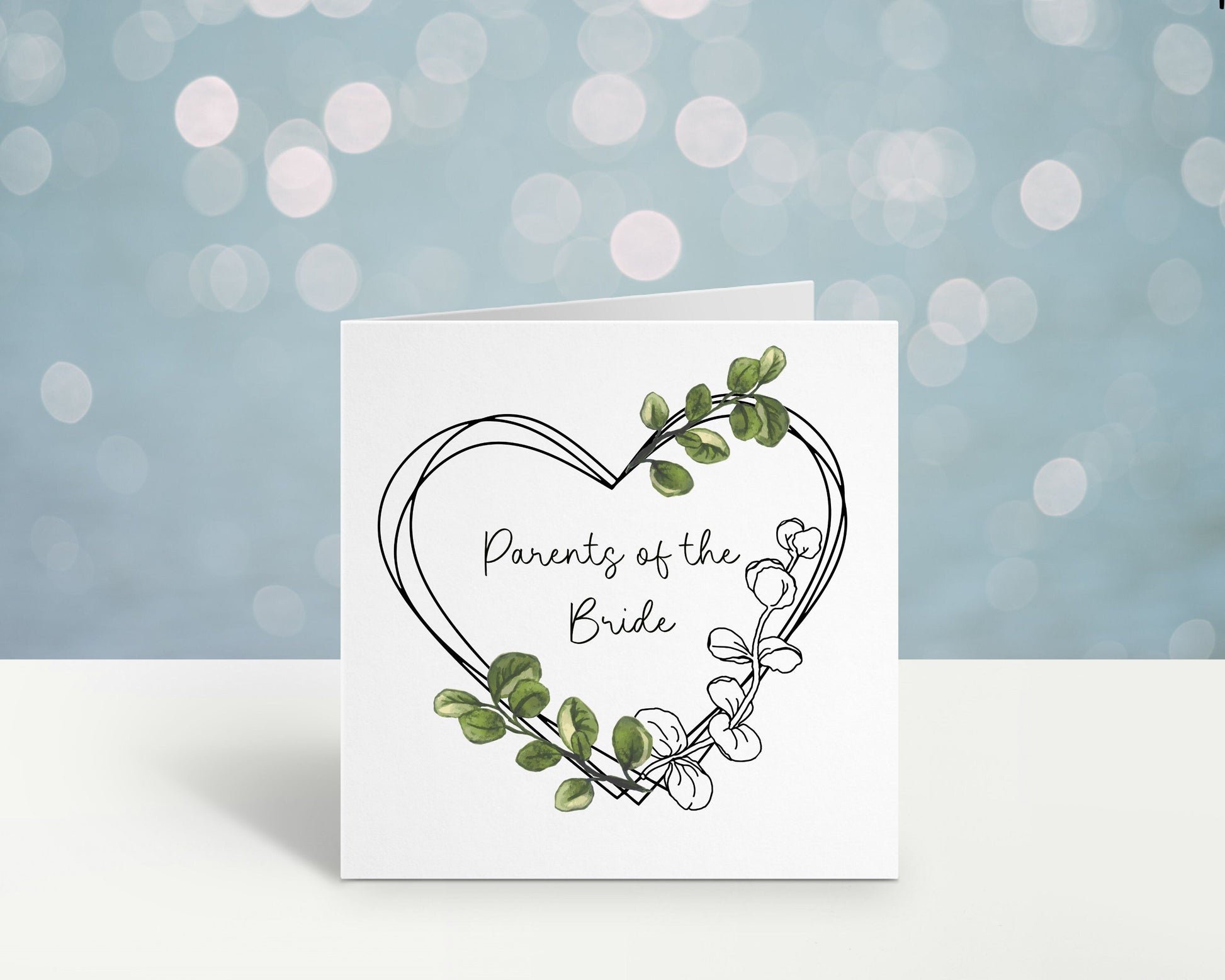Parents Of The Groom Card, Parents Of The Bride Card, Wedding Day Card