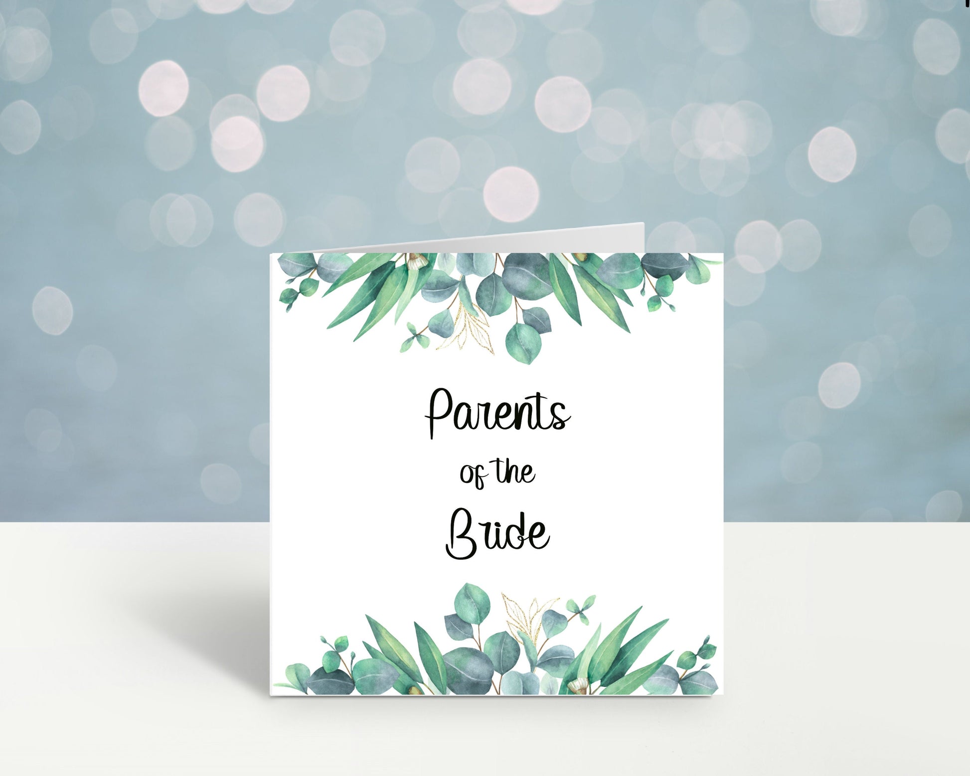 Parents Of The Groom Card, Parents Of The Bride Card, Wedding Day Card