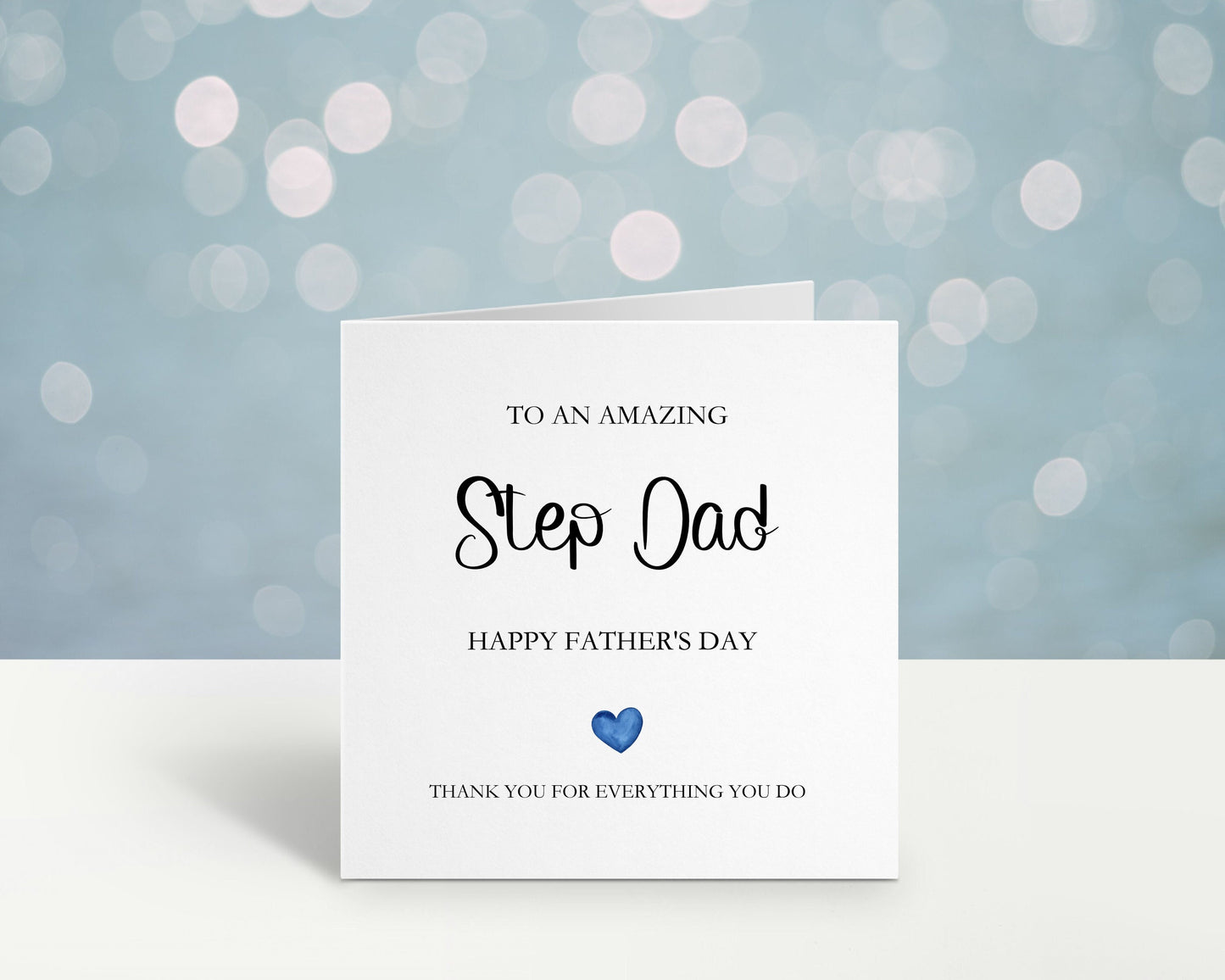 Step Dad Fathers Day Card, Fathers Day Card For Step Dad, Father's Day Card