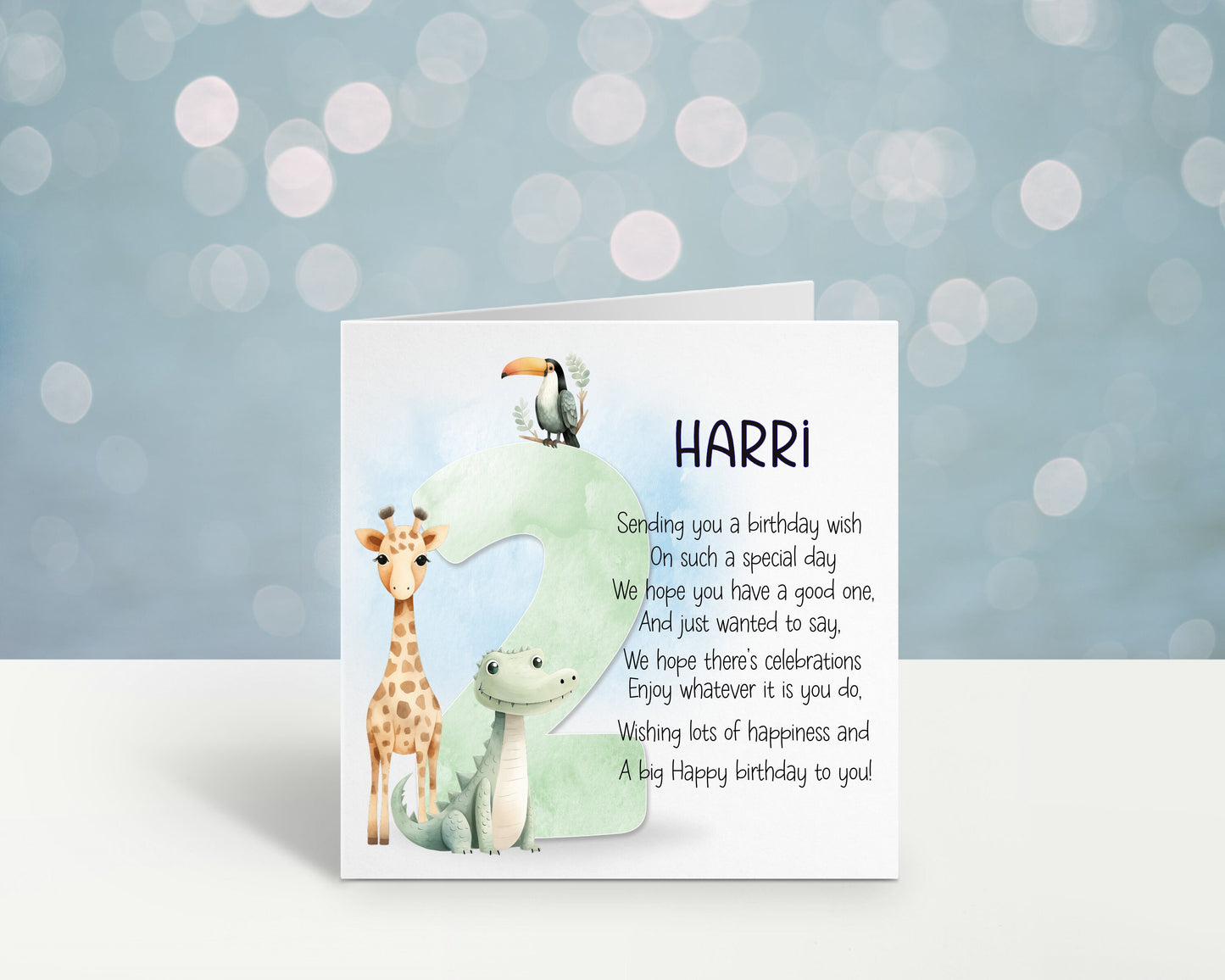 Personalised 1st 2nd 3rd 4th 5th 6th 7th 8th 9th Birthday Card, Animal Friends Birthday Card, Birthday Card For Girls, Birthday Card For Boy