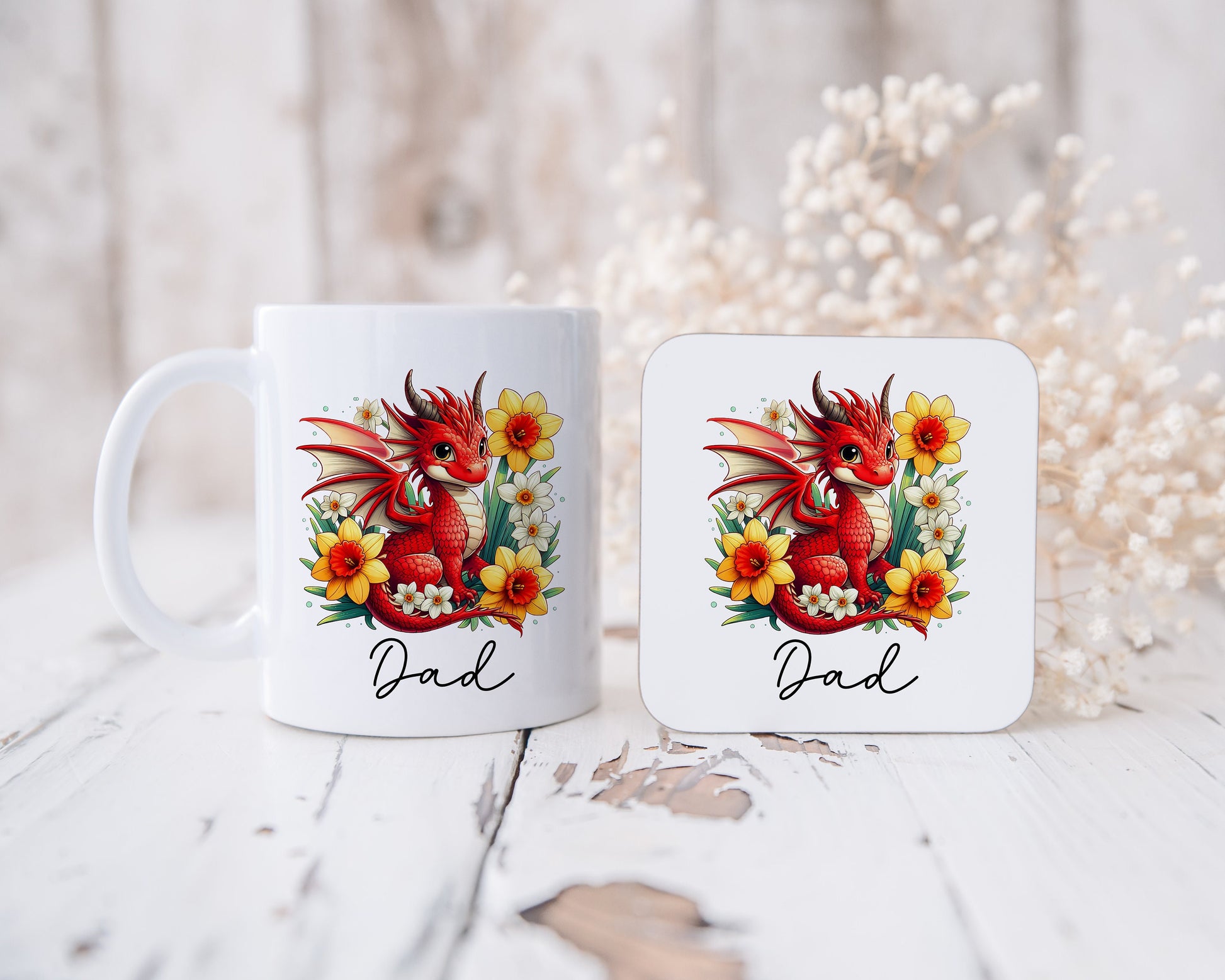 Fathers Day, Fathers Day Gift For Dad, Fathers Day Gift For Grampy, Fathers Day Mug For Bampi, Welsh Dragon