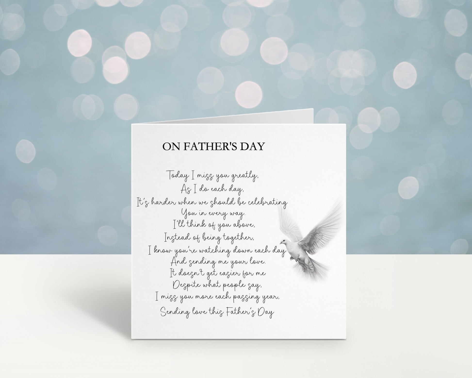 Fathers Day Card, Fathers Day Without Him, Thinking Of You On Fathers Day, Dad In Heaven, Angel In Heaven,
