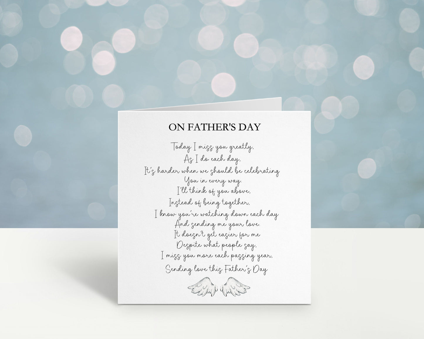 Fathers Day Card, Fathers Day Without Him, Thinking Of You On Fathers Day, Dad In Heaven, Angel In Heaven,