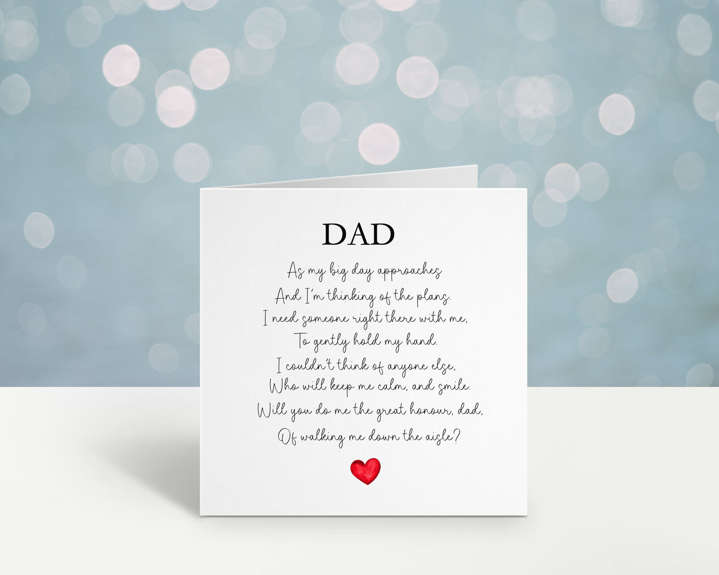 Father Of The Bride Proposal Card, Personalised Father Of The Bride Proposal Card, Will You Walk Me Down The Aisle