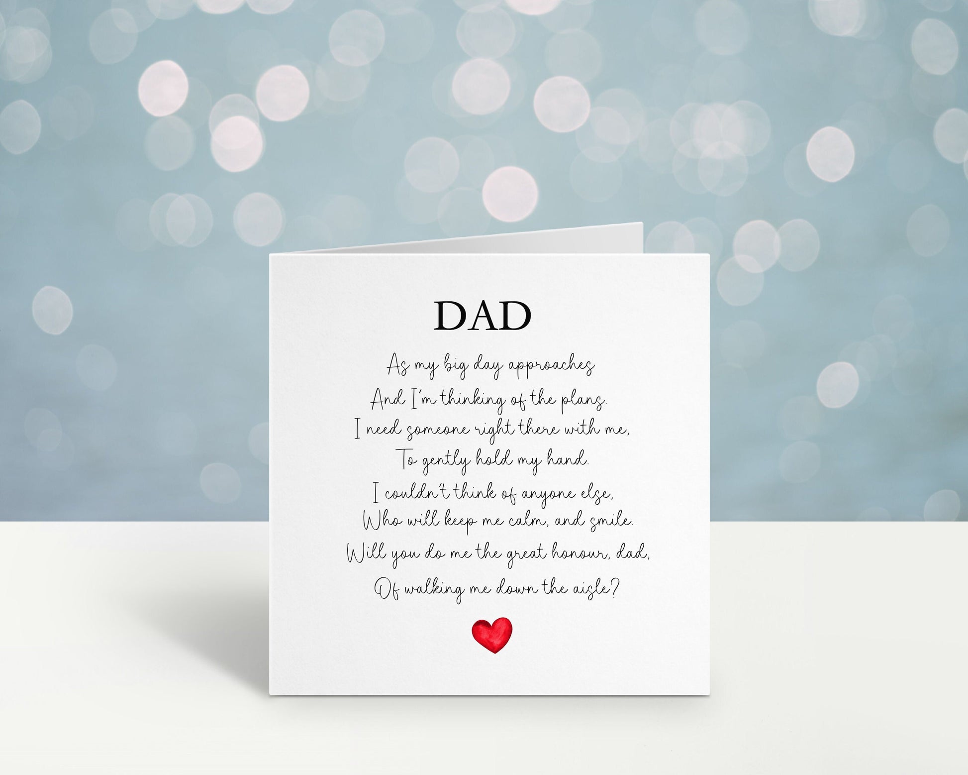 Father Of The Bride Proposal Card, Personalised Father Of The Bride Proposal Card, Will You Walk Me Down The Aisle