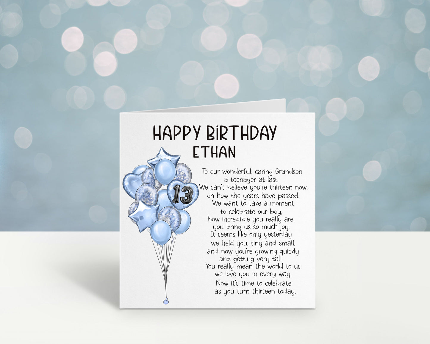 13th Birthday Card, 13th Birthday Card For Son, Gamer Card For Grandson, Teenager Card, Great Nephew 13th Birthday Card, Personalised Card