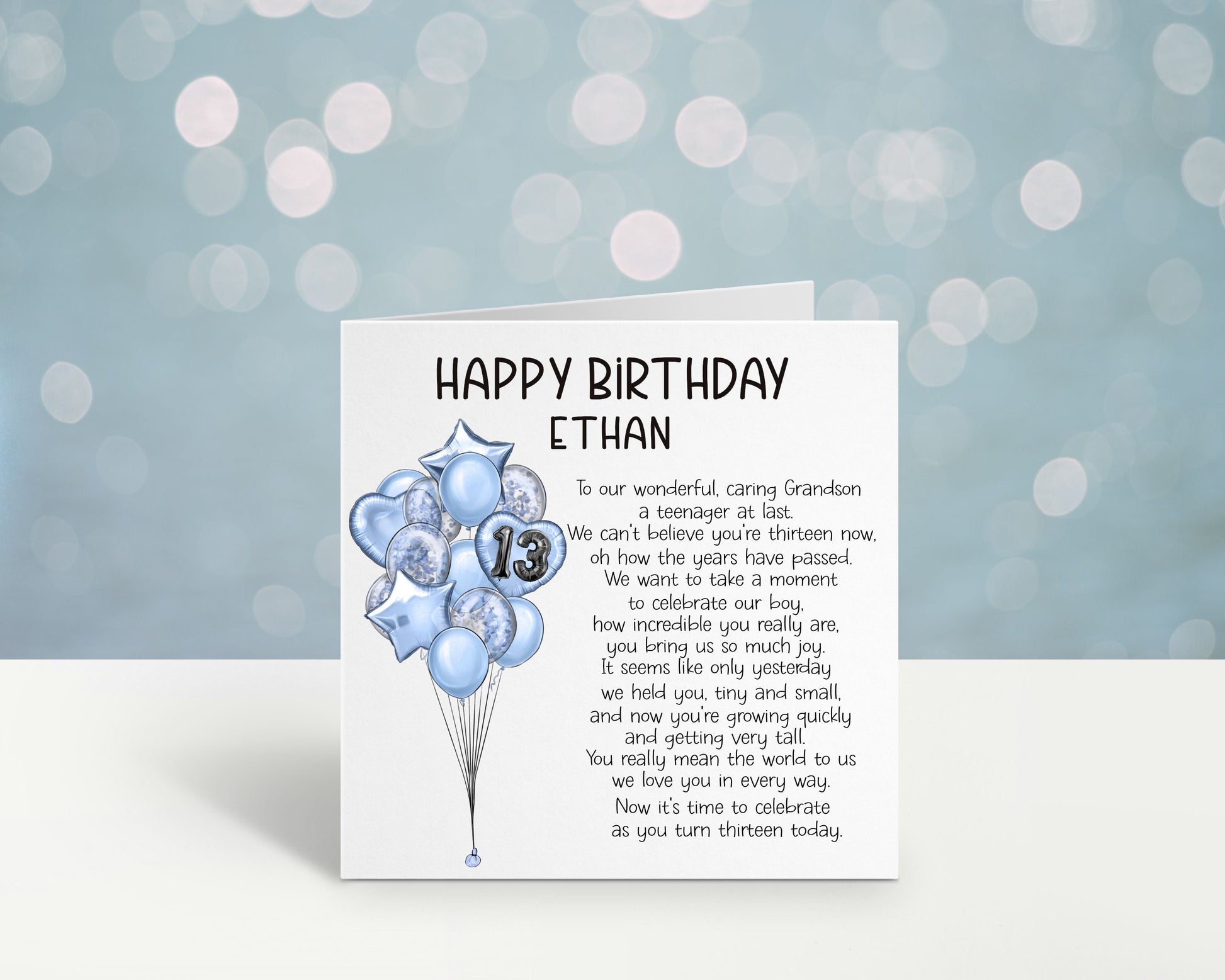 13th Birthday Card, 13th Birthday Card For Son, Gamer Card For Grandson, Teenager Card, Great Nephew 13th Birthday Card, Personalised Card