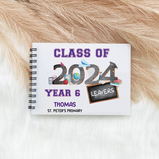 Leavers Notebook, Class Of 2024 Leavers, Personalised School Leavers Book, School Leavers Memory Book, Year 6 Leavers Autograph Book