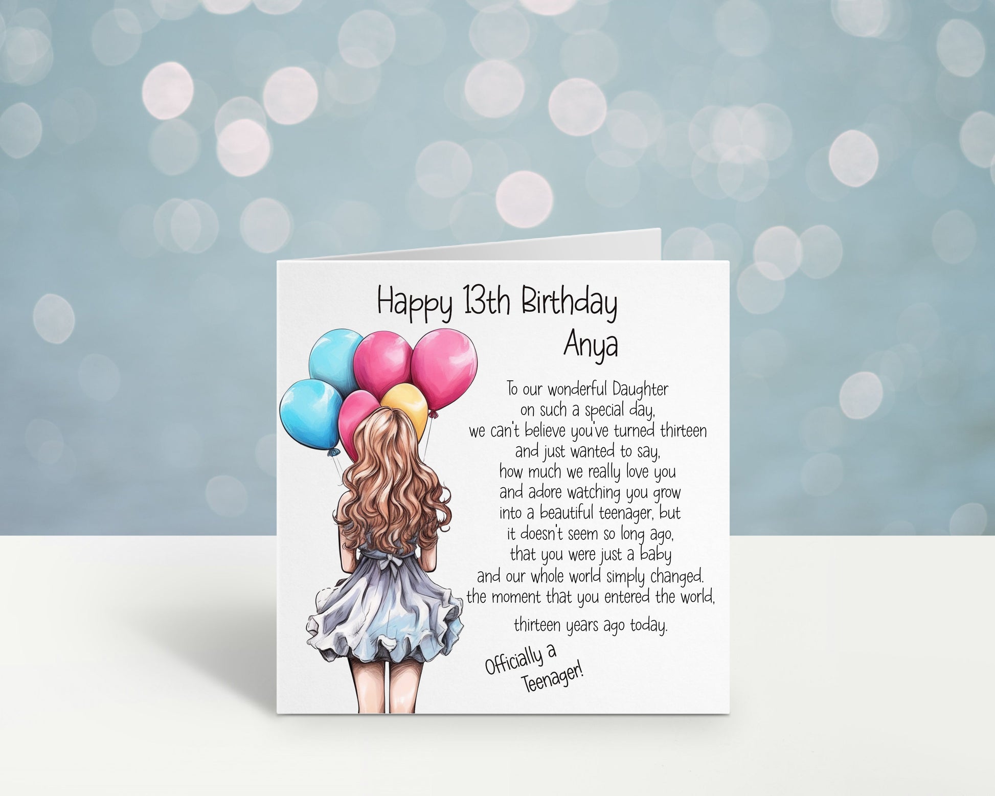 13th Birthday Card, Personalised 13th Birthday Card Great Granddaughter Officially A Teenager Card Daughter 13th Birthday Card Birthday Girl