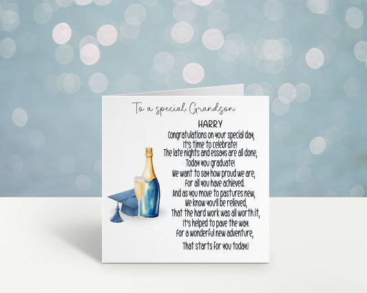 Granddaughter Graduation Card, Personalised Graduation Card For Her, Graduation Card For Grandson, Son Graduation, Daughter Graduation