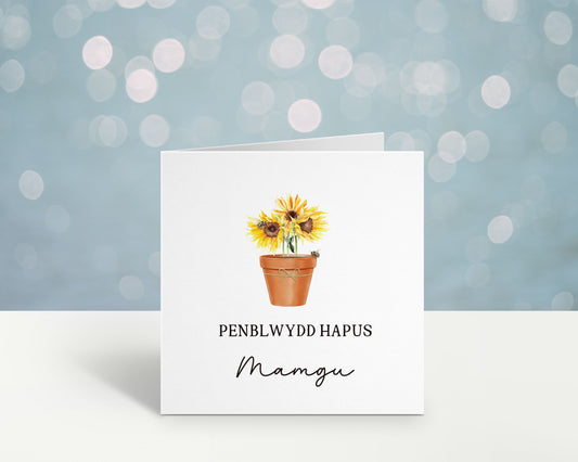 Welsh Birthday Card, Welsh Birthday Card For Her, Welsh Birthday Card For Him, Mam, Mamgu, Nain. Tadcu, Dad