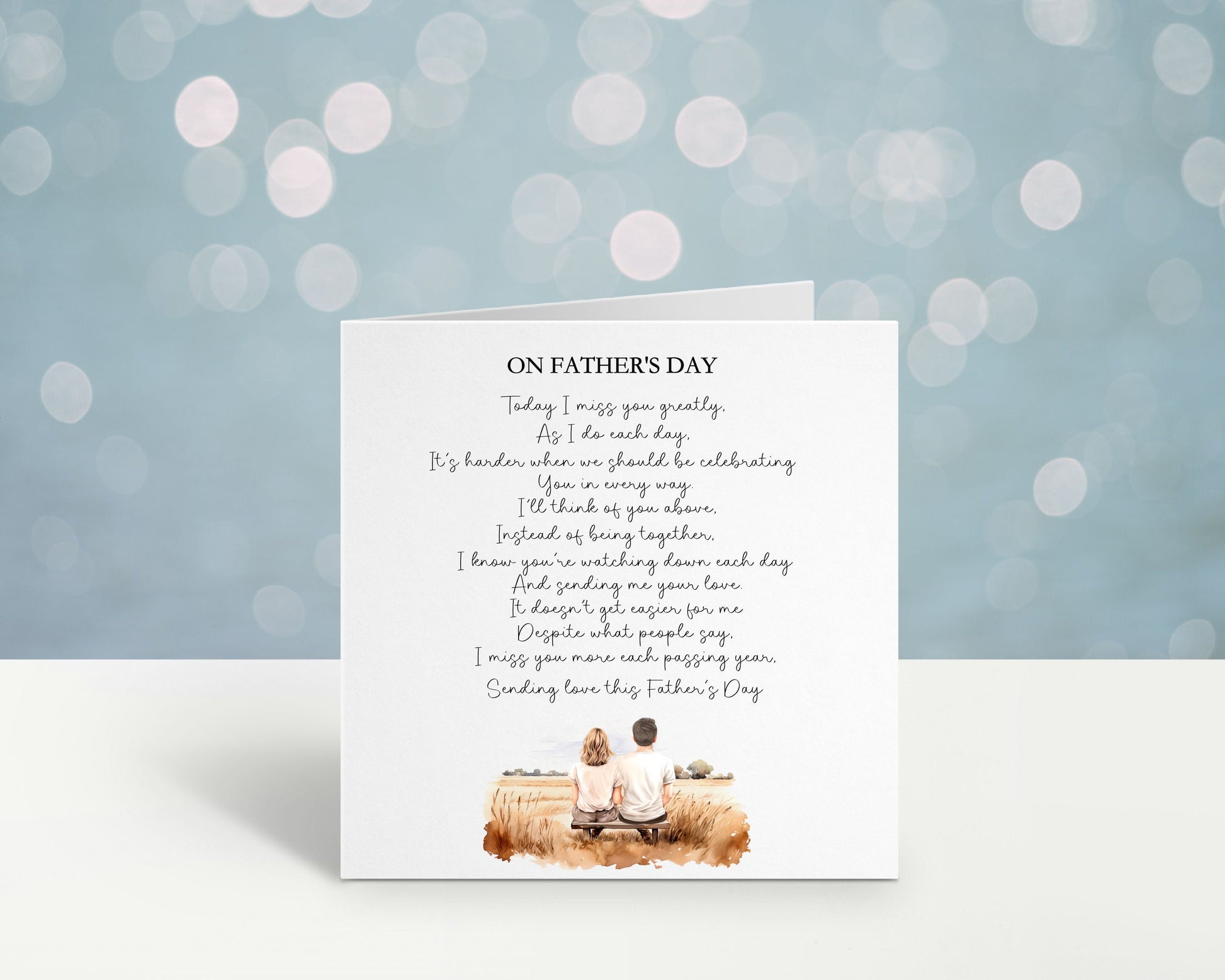 Fathers Day Card, Fathers Day Without Him, Thinking Of You On Fathers Day, Dad In Heaven, Angel In Heaven,