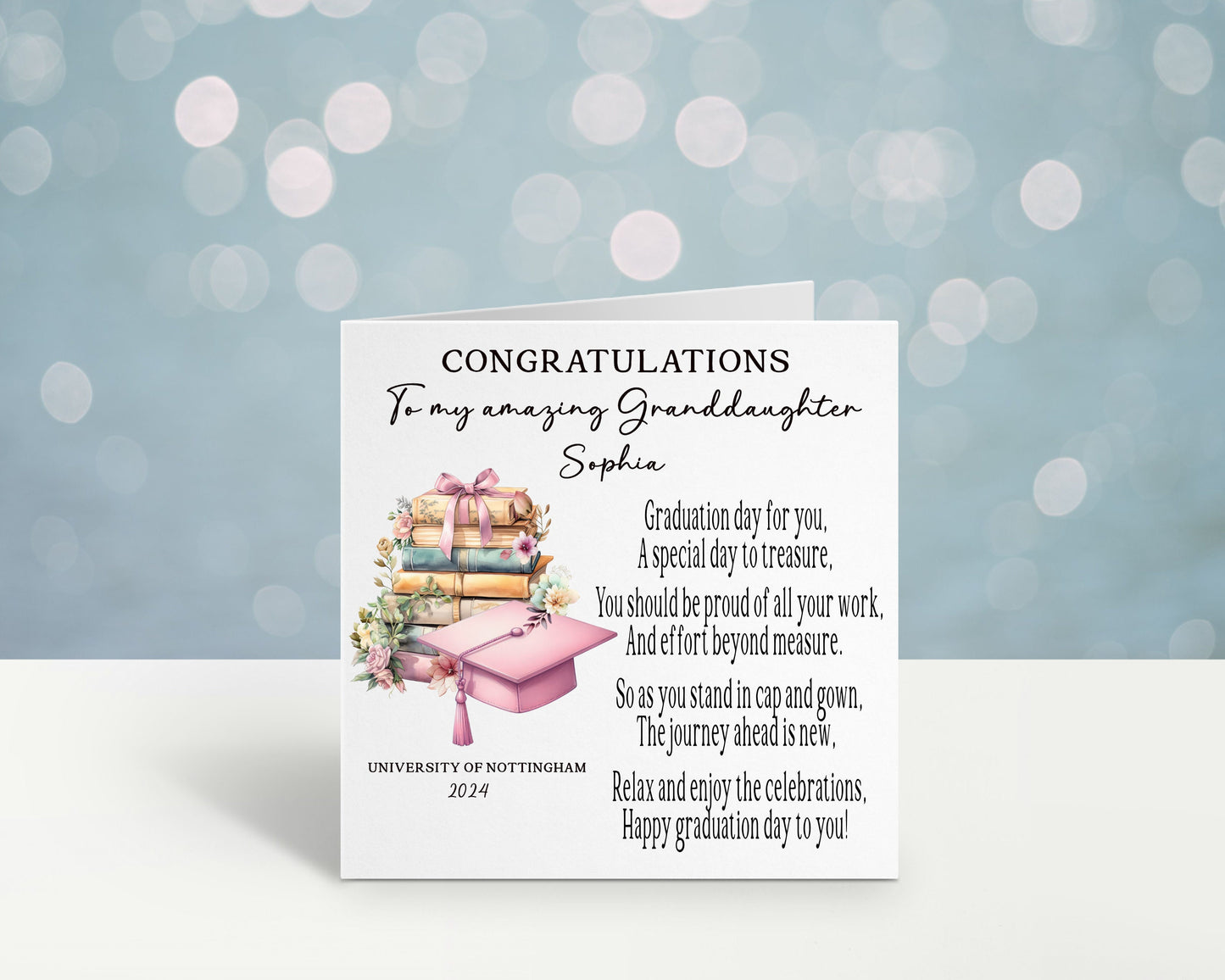 Daughter Graduation Card, Personalised Graduation Card For Her, Graduation Card For Niece, Sister Graduation, Daughter Graduation