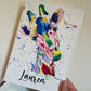 Personalised Giraffe Notebook, Watercolour Giraffe Notebook, Friend Gift, Gift For Her