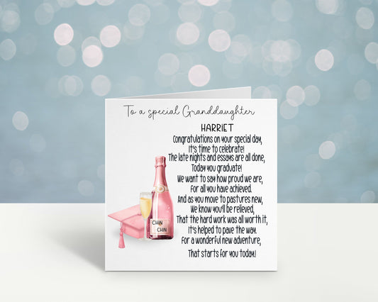 Great Granddaughter Graduation Card, Personalised Graduation Card For Her, Graduation Card For Grandson, Son Graduation, Daughter Graduation