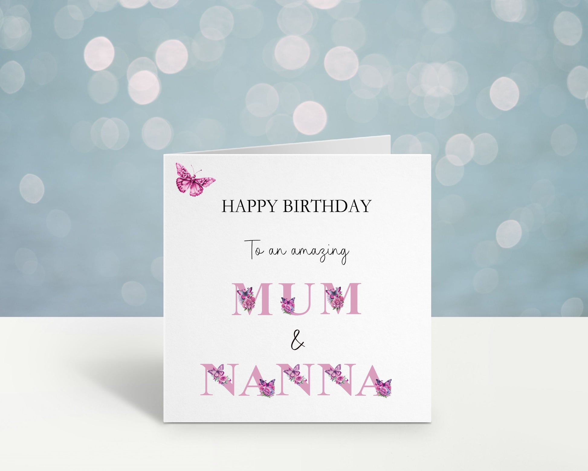 Mum & Nan Birthday Card, Mum And Nana Birthday Card, Nannie Birthday Card, Card For Nanny, Card For Grandma, Card For Nanna