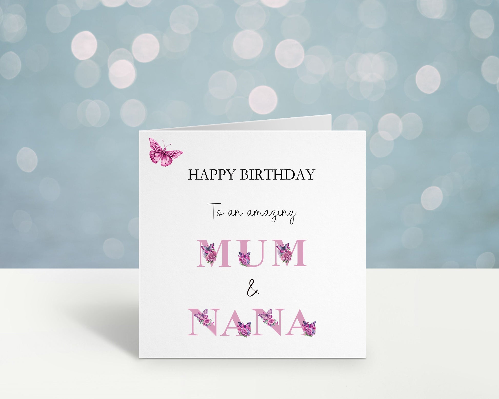 Mum & Nanna Birthday Card, Mum And Nana Birthday Card, Nannie Birthday Card, Card For Nanny, Card For Grandma, Card For Nanna