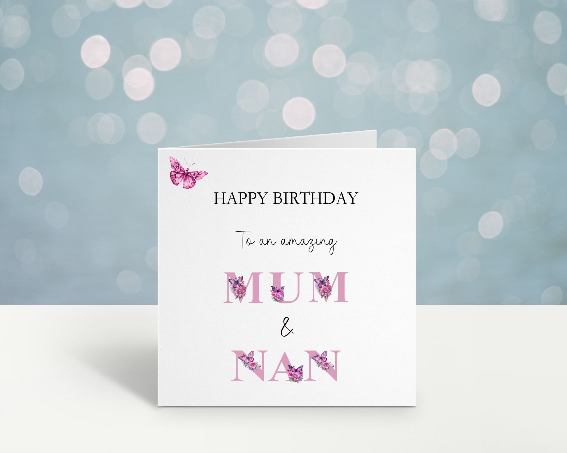 Mum & Nan Birthday Card, Mum And Nana Birthday Card, Nannie Birthday Card, Card For Nanny, Card For Grandma, Card For Nanna