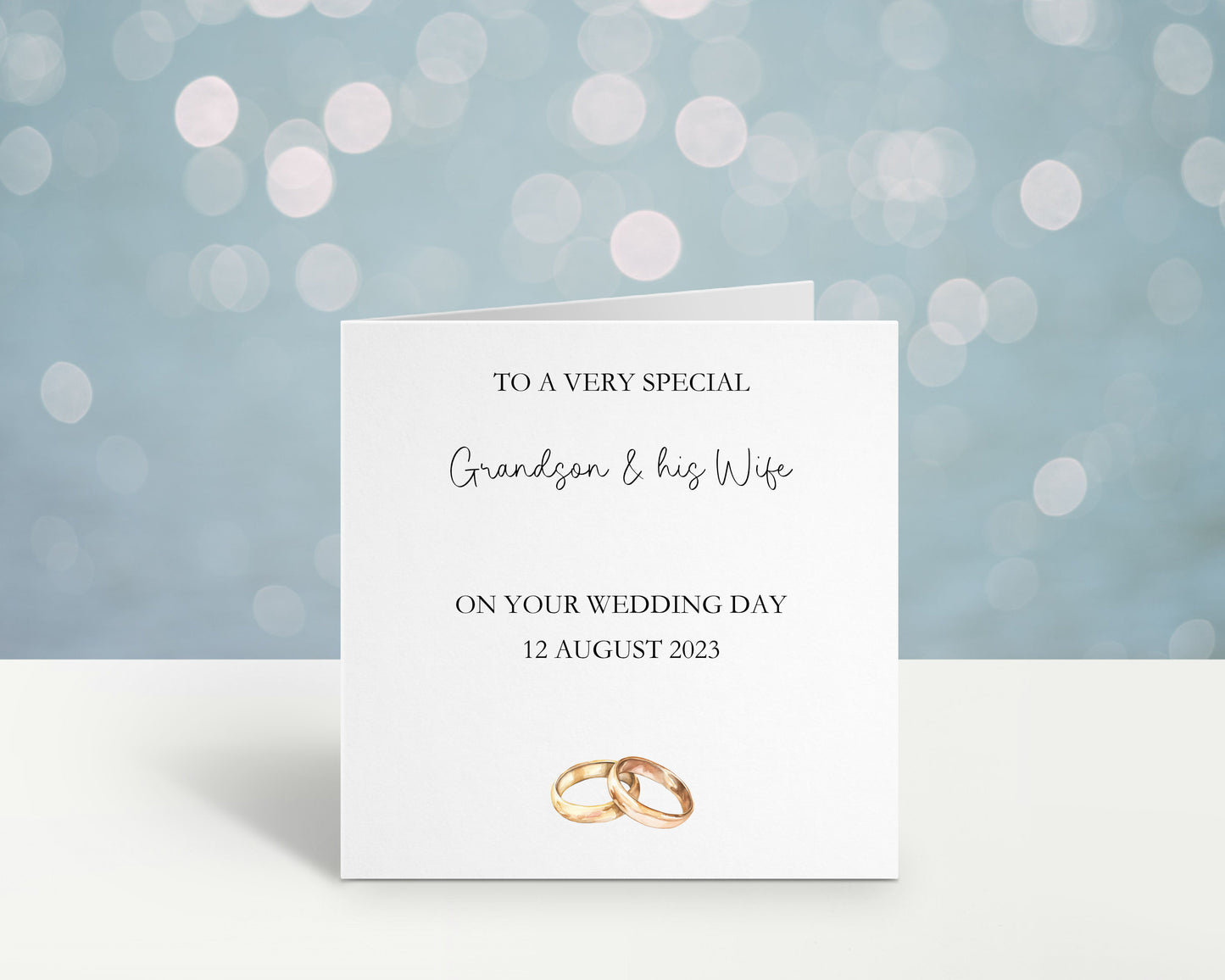 Grandson Wedding Card, Wedding Day Card For A Special Couple, Wedding Card For Grandson & Wife, Personalised Wedding Day Card