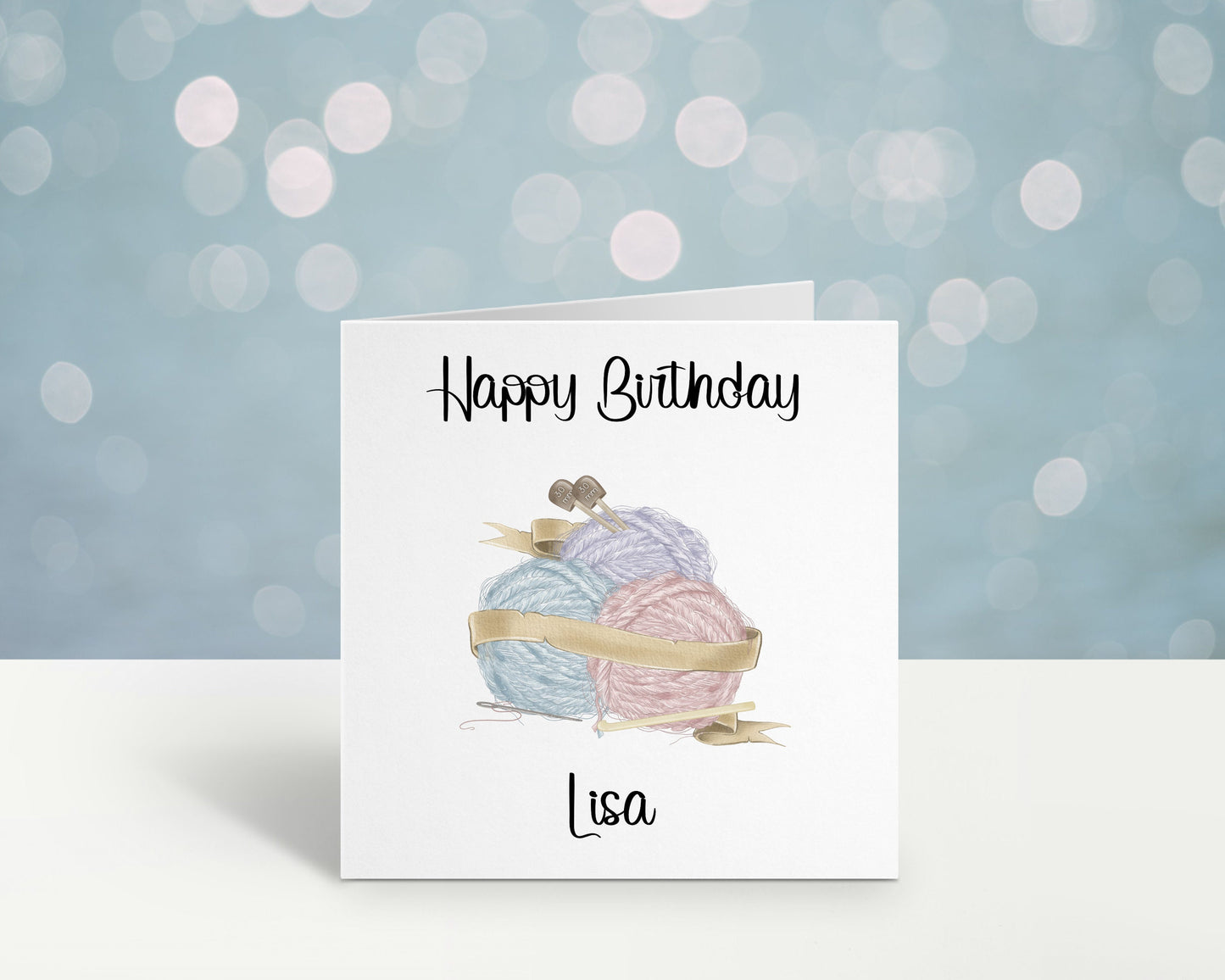 Knitting Birthday Card, Nanny Birthday Card, Personalised Mum Birthday Card For Her, Card For Nanny, Card For Grandma, Card For Nanna