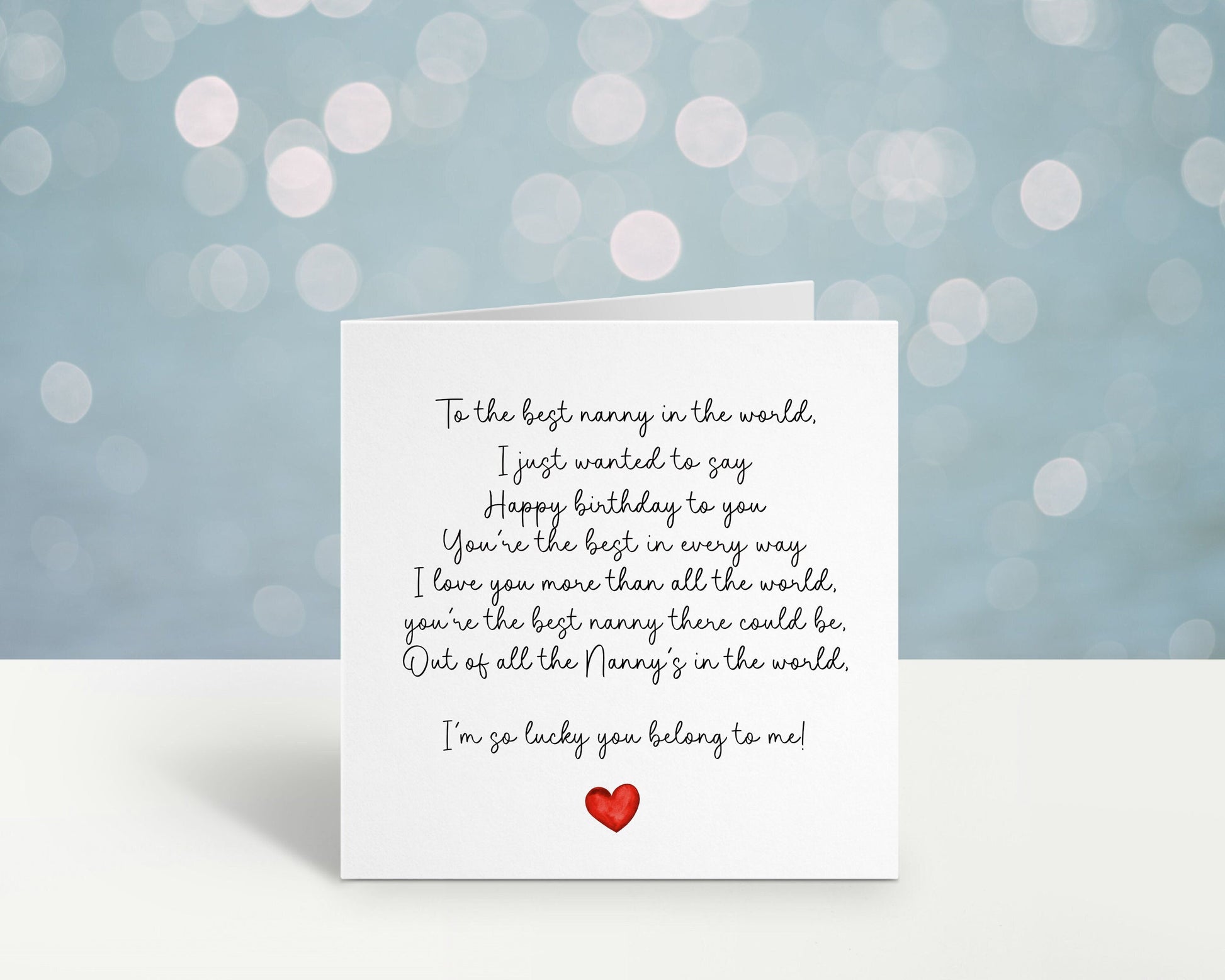 Nanny Birthday Card, Personalised Mum Birthday Card For Her, Poem Birthday Card, Card For Nanny, Card For Grandma, Card For Nanna