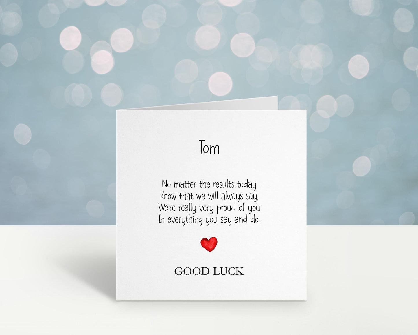 Exam Results Day Card, Good Luck On Your Exam Results Card, Personalised Exam Results Day Card