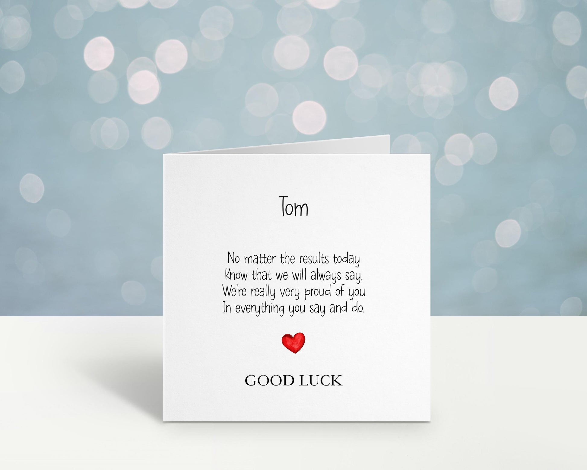 Exam Results Day Card, Good Luck On Your Exam Results Card, Personalised Exam Results Day Card