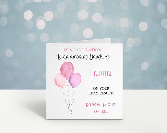 Congratulations On Your Exam Results Card, Well Done Card, Passed Your Exams Card, Daughter Congratulations On Your Exams Card