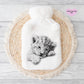 Lion Gift, Hot Water Bottle, Gift For Her, Personalised Hot Water Bottle, Christmas Gift For Friend, Christmas Gift For Him