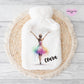 Hot Water Bottle, Dancer Hot Water Bottle, Gift, Personalised Hot Water Bottle, Christmas Gift For Granddaughter, Daughter Gift, Dancer Girl