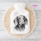 Dachshund Gift, Personalised Hot Water Bottle, Dog Xmas Gift, Xmas Gift For Dog Lover