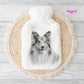 Sheltie Gift, Personalised Hot Water Bottle, Dog Xmas Gift, Xmas Gift For Dog Lover