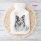 Sheltie Gift, Personalised Hot Water Bottle, Dog Xmas Gift, Xmas Gift For Dog Lover