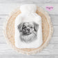 Tibetan Spaniel Gift, Personalised Hot Water Bottle, Dog Xmas Gift, Xmas Gift For Dog Lover