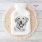 Golden Labrador Gift, Personalised Hot Water Bottle, Dog Xmas Gift, Xmas Gift For Dog Lover