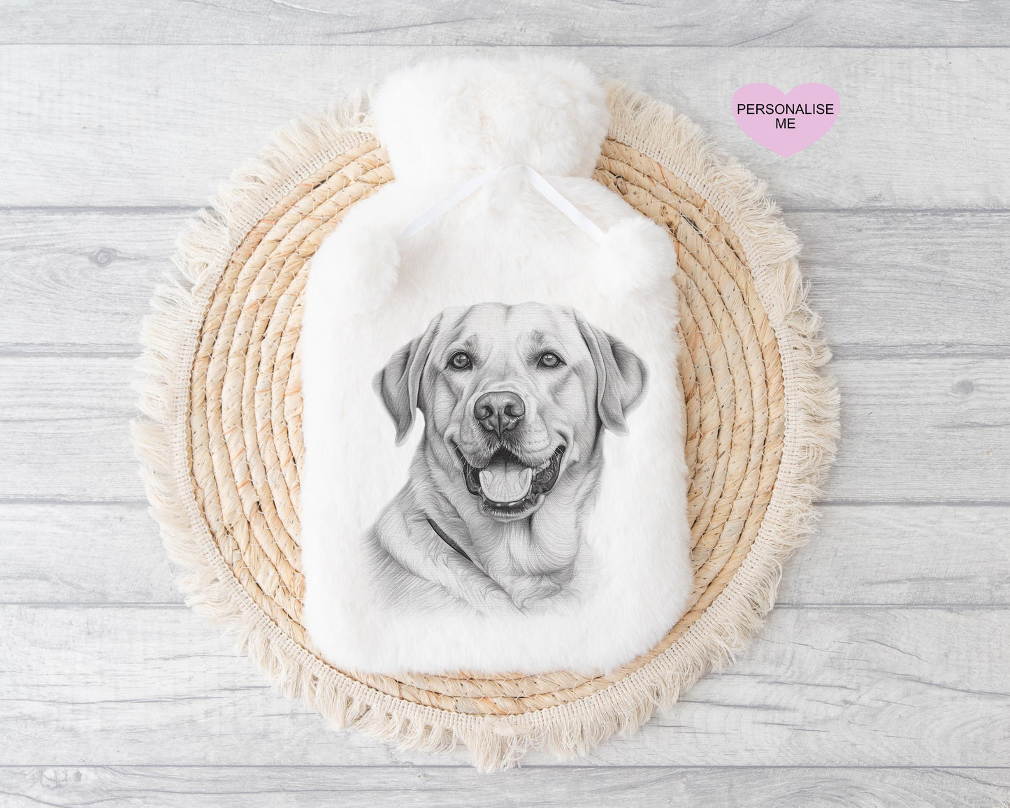 Golden Labrador Gift, Personalised Hot Water Bottle, Dog Xmas Gift, Xmas Gift For Dog Lover