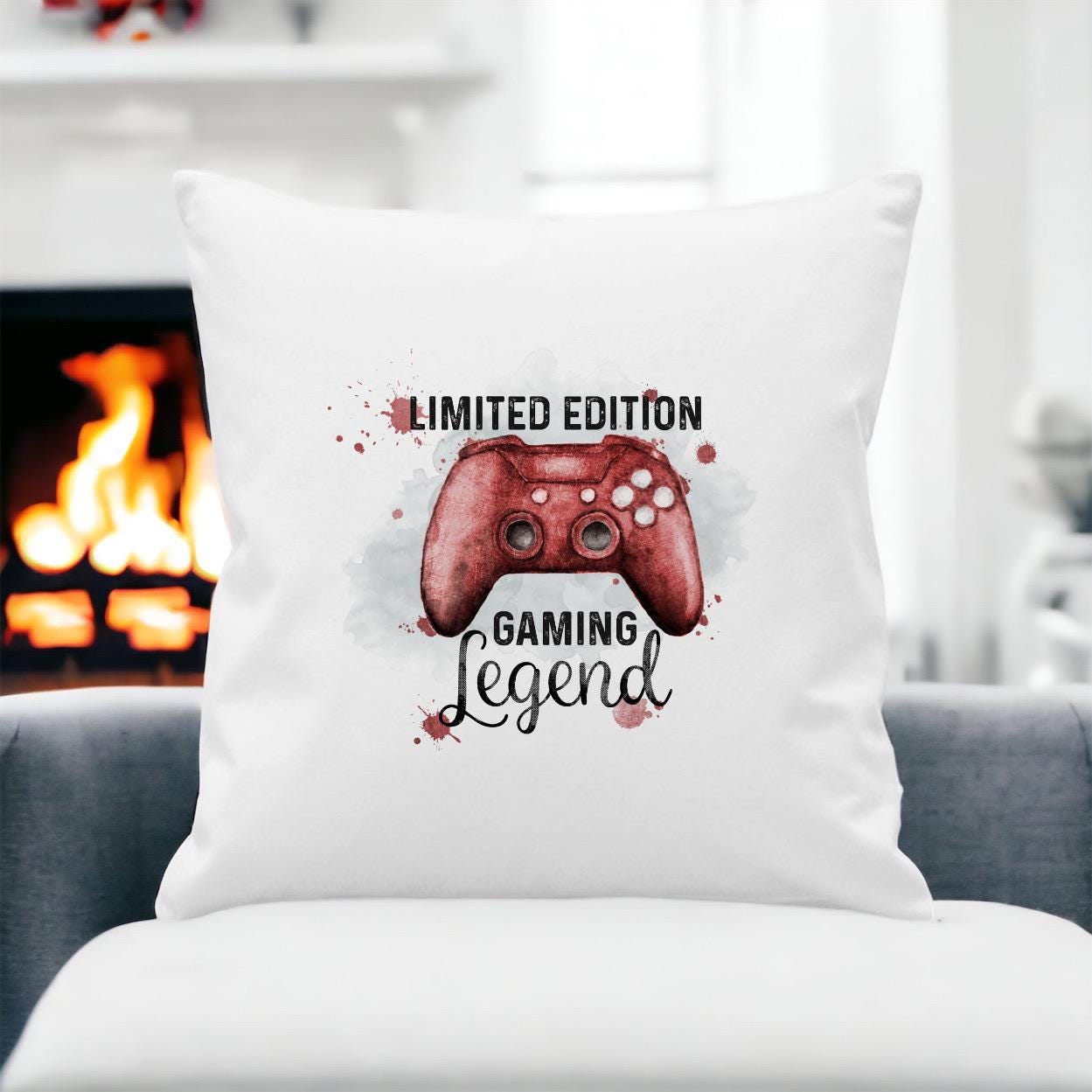 Gamer Gift, Gaming Legend Gift, Personalised Pillow Gift, Limited Edition Gamer Cushion Gift