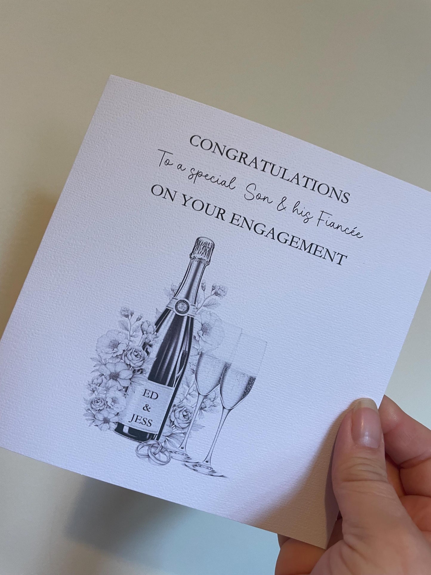 Engagement Card, Personalised Engagement Card For Granddaughter Engagement Card For Son, Engagement Card For Daughter,