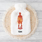 Rugby Personalised Hot Water Bottle, Rugby Gift For Boys, Christmas Gift, Gift For Grandson, Gift For Son, Xmas gift For Nephew