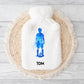 Rugby Personalised Hot Water Bottle, Rugby Gift For Boys, Christmas Gift, Gift For Grandson, Gift For Son, Xmas gift For Nephew