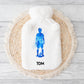 Rugby Personalised Hot Water Bottle, Rugby Gift For Boys, Christmas Gift, Gift For Grandson, Gift For Son, Xmas gift For Nephew
