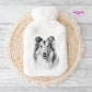 Rough Collie Gift, Personalised Hot Water Bottle, Dog Xmas Gift, Xmas Gift For Dog Lover