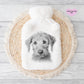 Bedlington Terrrier Gift, Personalised Hot Water Bottle, Dog Xmas Gift, Xmas Gift For Dog Lover