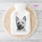 Cairn Terrier Gift, Personalised Hot Water Bottle, Dog Xmas Gift, Xmas Gift For Dog Lover