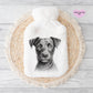 Patterdale Terrier Gift, Personalised Hot Water Bottle, Dog Xmas Gift, Xmas Gift For Dog Lover
