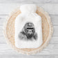 Gorilla Hot Water Bottle, Gorilla Design Hot Water Bottle, Christmas Gift, Fluffy Hot Water Bottle