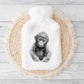 Baby Gorilla Hot Water Bottle, Baby Gorilla Design Hot Water Bottle, Christmas Gift, Fluffy Hot Water Bottle