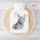 Cat Hot Water Bottle, Gift For Her, Personalised Hot Water Bottle, Christmas Gift For Friend, Christmas Gift For Him,