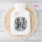 Long Haired Daschund Gift, Personalised Hot Water Bottle, Dog Xmas Gift, Xmas Gift For Dog Lover
